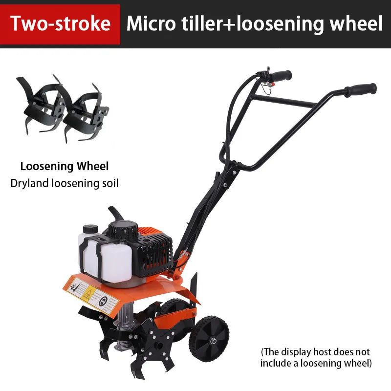 Two/Four Stroke Agricultural Garden Tools Gasoline Minitype Rotary Tiller Outdoor Multi-Functional Rotary Tiller Micro Tiller