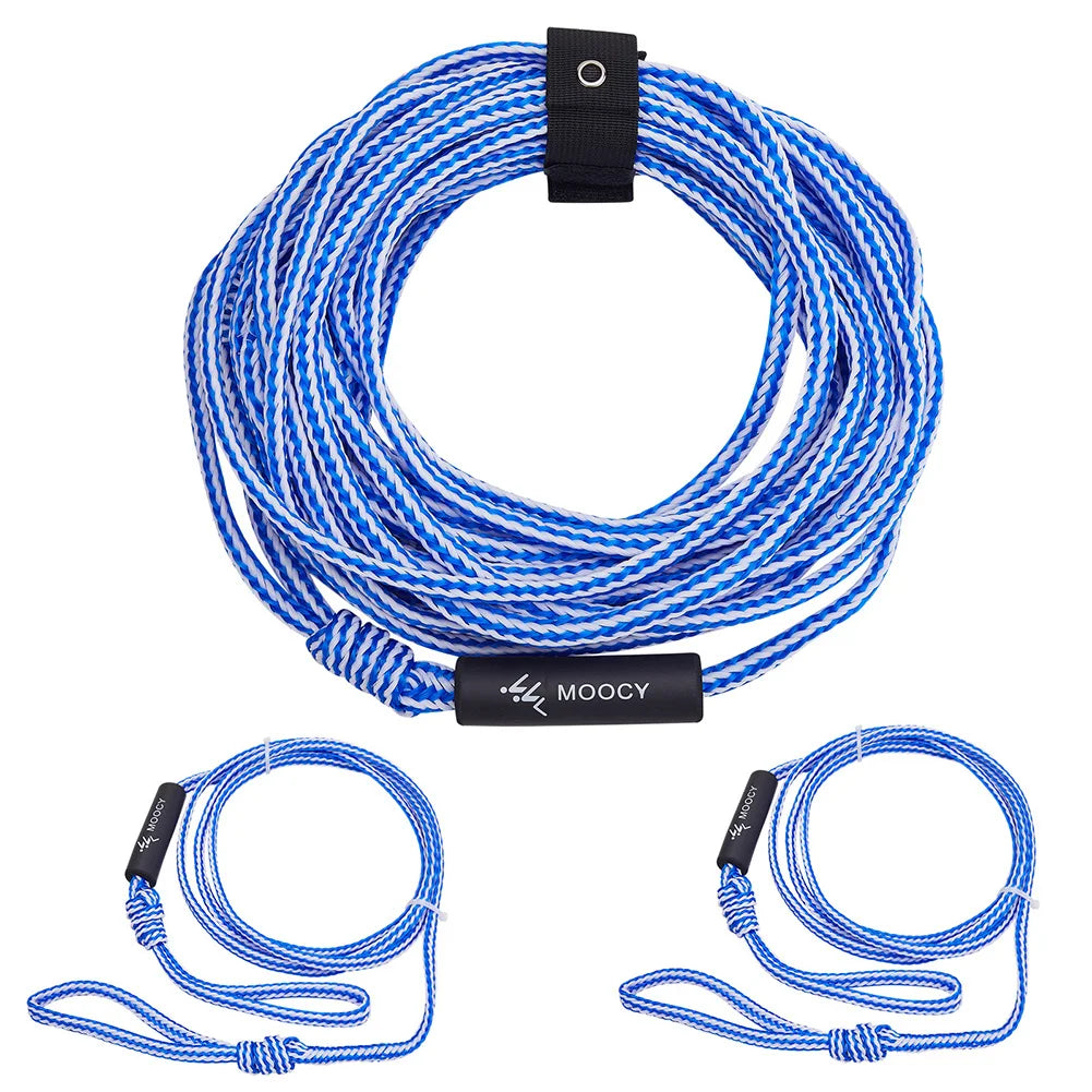 Tube Ropes Portable Boat Tube Towable Rope Adjustable Length UV-resistant with Rope Keeper Surfing Water Sport Accessories