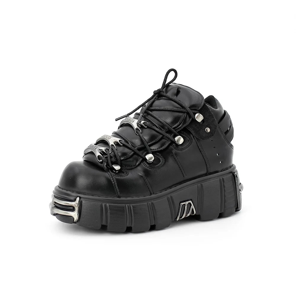 New Men's and Women's Fashion Increased Punk Boots High-quality Couple Breathable Lace-up Non-slip Casual Shoes Women's Shoes