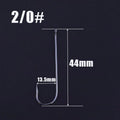 50pcs/lot Fishhooks High Carbon Steel Long And Straight Shank Barbed Fishing Hooks For Fresh And Saltwater Fishing