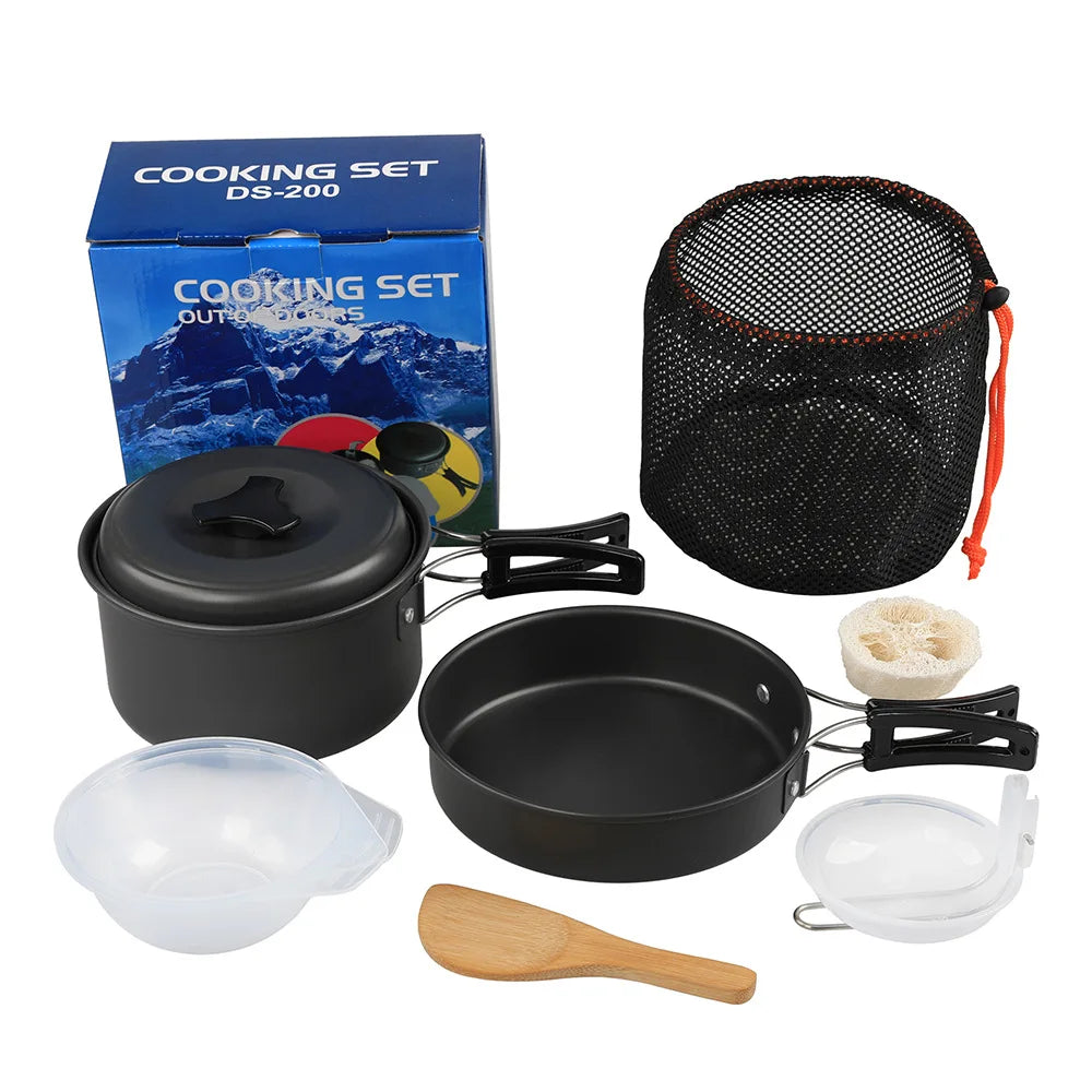 Camping Cooking Pot Pan Set DS200 Alloy Cookware Pot Pan Set