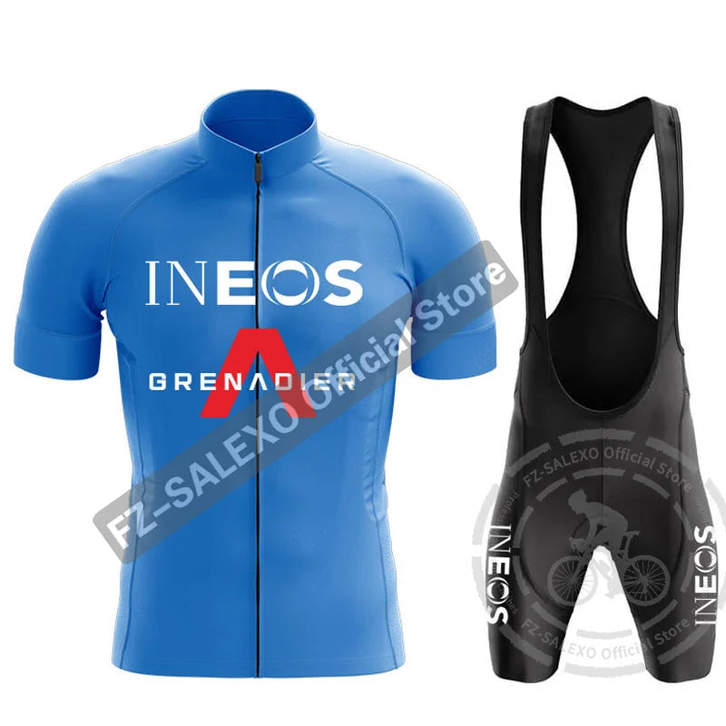 INEOS Cycling Set Men Summer Cycling Jerseys Set Short Sleeve Mountian Bike Clothing Racing Bicycle Clothes Ropa Ciclismo Hombre