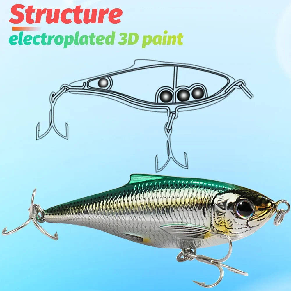 Top Water Floating Minnow 12g 7.5cm Pencil Lure 20g 9cm VIB Rattle Steel Ball Swimbait Pesca Wobbler Jerkbait Tackle Twitch Bait