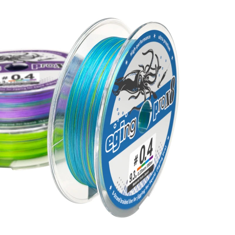 Egi Squid Lure Line 150M X8 8 Strands Braided Line Fishing thread Cuttlefish Squid PE Line Octopus Bait Sea Multifilament Line