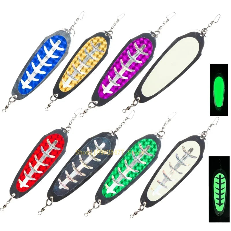 Trolling Fishing 4.5in112mm20g Diving Board Salmon Fishing Tackle Flasher Bait Lure Flasher Swim Bait Wobble Rotating Metal Tool