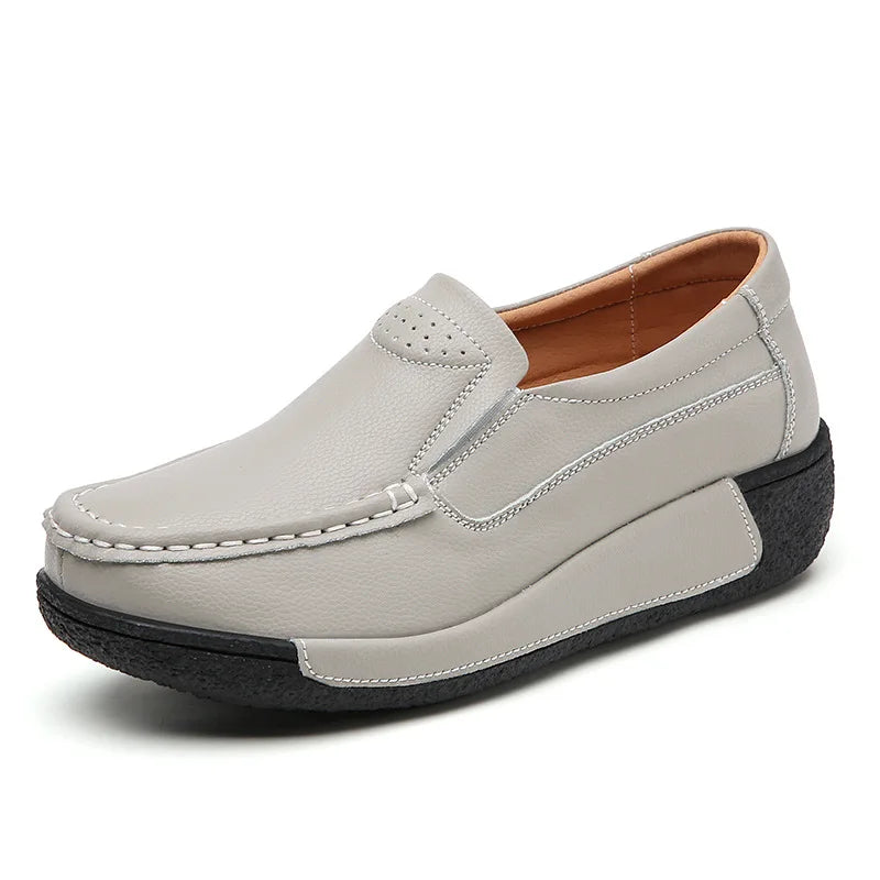 Spring Women's Loafers Comfortable Female Vulcanized Shoes Wedge Moccasin Orthopedic Slip-on Platform Shoes for Women Zapatillas