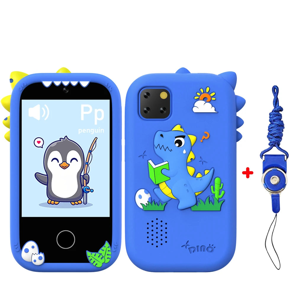 Kid Smart Phone Toy with 18 Games, Mini Music Player & Video Recorder, Birthday Gift for Children Boys & Girls