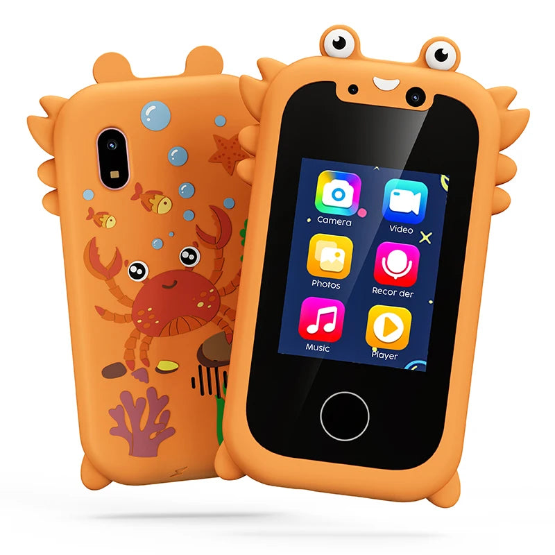 Kids Smart Phone Toys for Girls Christmas Gifts Touchscreen Toddler Learning Cell Toy Phone with Dual Camera Game Music Player