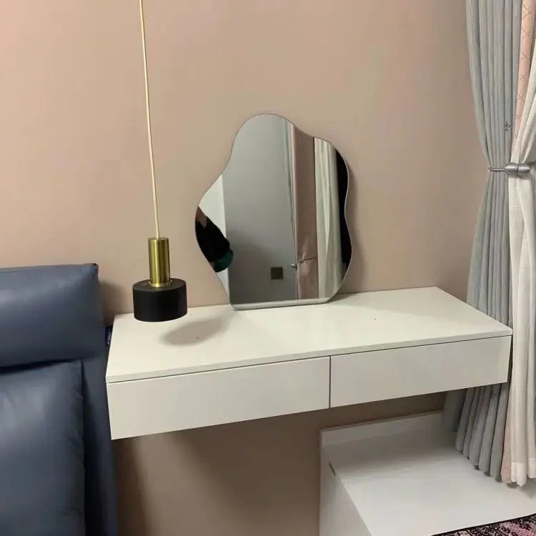 Hanging Vanity, Wall Mounted Vanity, Bedroom Wall Mounted Desk, Unpainted Density Board Material, Suitable for Bedroom Use