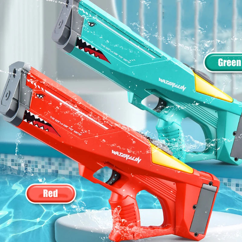 Large Capacity Water Guns Shark Adult Automatic Electric Water Gun Children Outdoor Beach Games Pool Summer Toys High Pressure