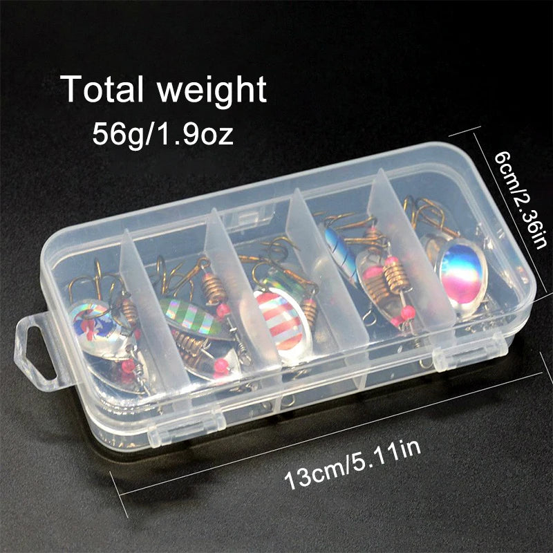 10pcs/1Set Metal Spoon Spinner Fishing Lure Spoonbait Crankbaits Wobblers Bait For Bass Pike Crochet Freshwater Fishing