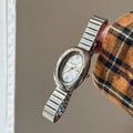 Minimalist Women Quartz Watch Oval Roman Dial Bamboo Steel Strap Fashion Dress Watches Student Wristwatch Dropshipping Relogio