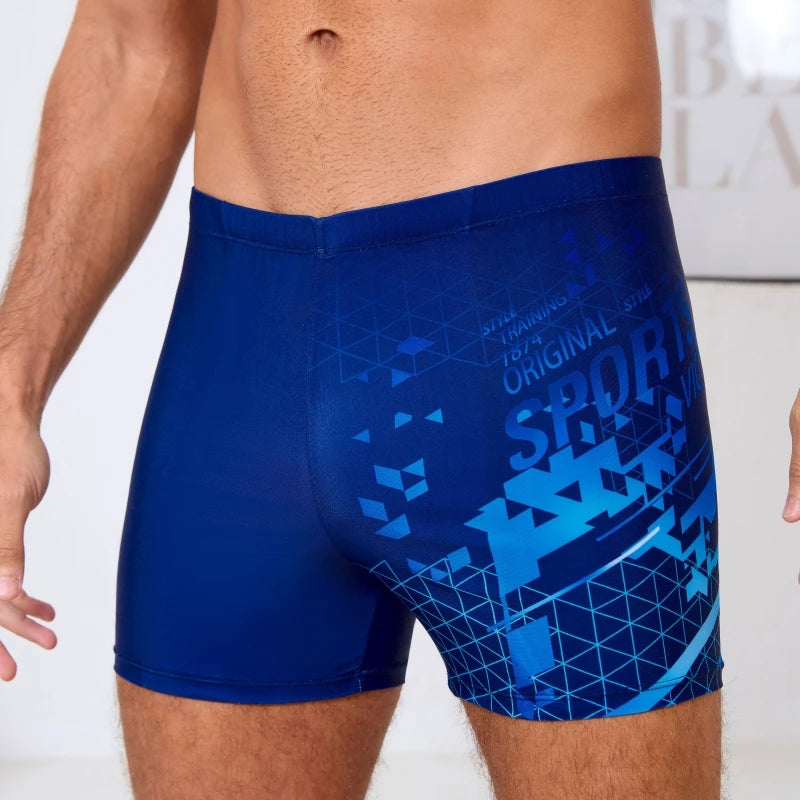 Men's Fashionable Anti-Embarrassment Swimsuit Shorts -Flat-Bottomed And Four-Corner Swim Trunks for Comfortable Water Experience
