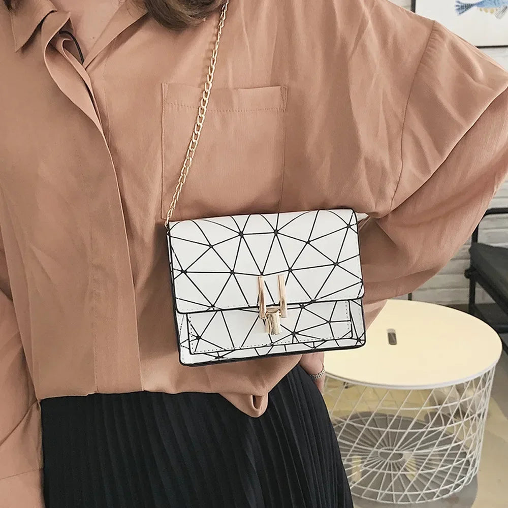 Women's Handbags Striped Square Designe Crossbody Bags High Capacity Fine Texture Soft Comfortable Female's Crossbody Bag