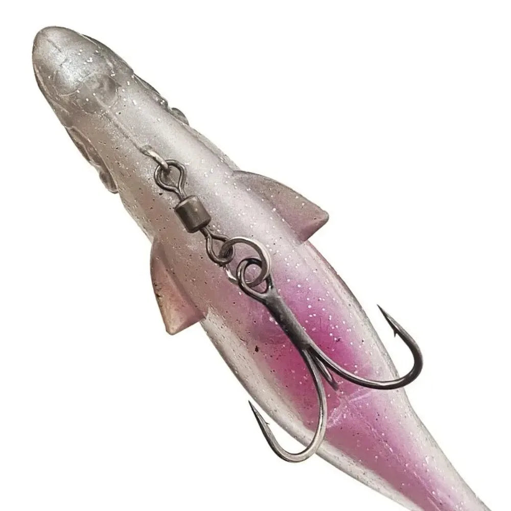 With Salwater Freshwater Hook Soft Fishing Lures 9cm/9g 12.5cm/21g 3D Eyes Artificial Swimbait T Tail Artificial Fish