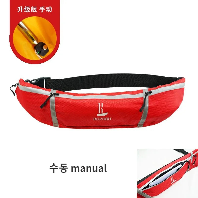Fishing Life Jacket Manual Waist Belt Automatic Inflatable Buoyancy Portable Professional Fishing Adult Vest