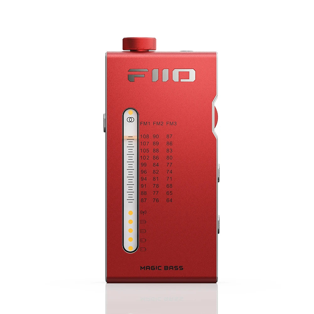 FiiO RR11 Portable HiFi FM Stereo Radio Receiver with analog PVR tuning, BASS+3D sound effects, 64MHz-108MHz