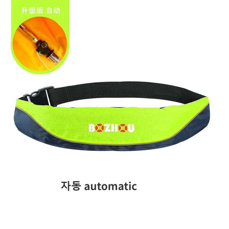 Fishing Life Jacket Manual Waist Belt Automatic Inflatable Buoyancy Portable Professional Fishing Adult Vest