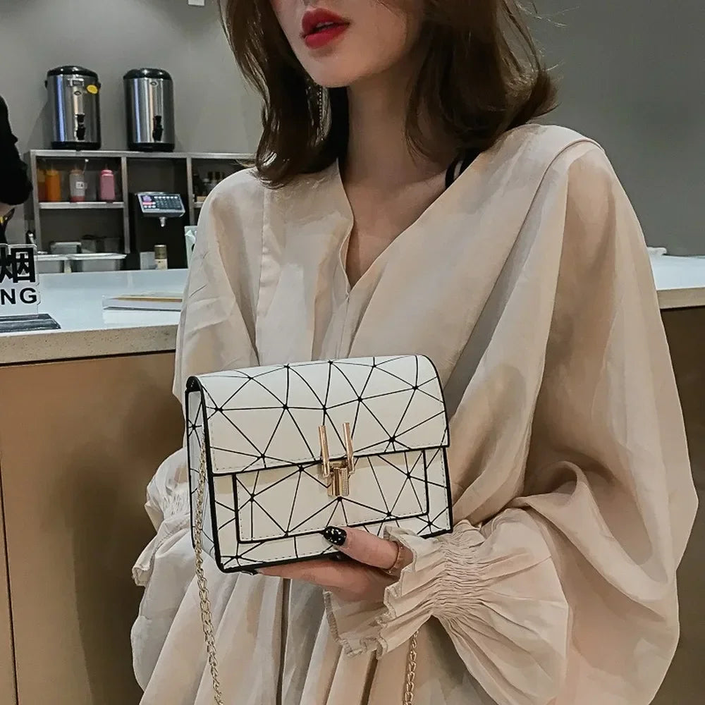 Women's Handbags Striped Square Designe Crossbody Bags High Capacity Fine Texture Soft Comfortable Female's Crossbody Bag