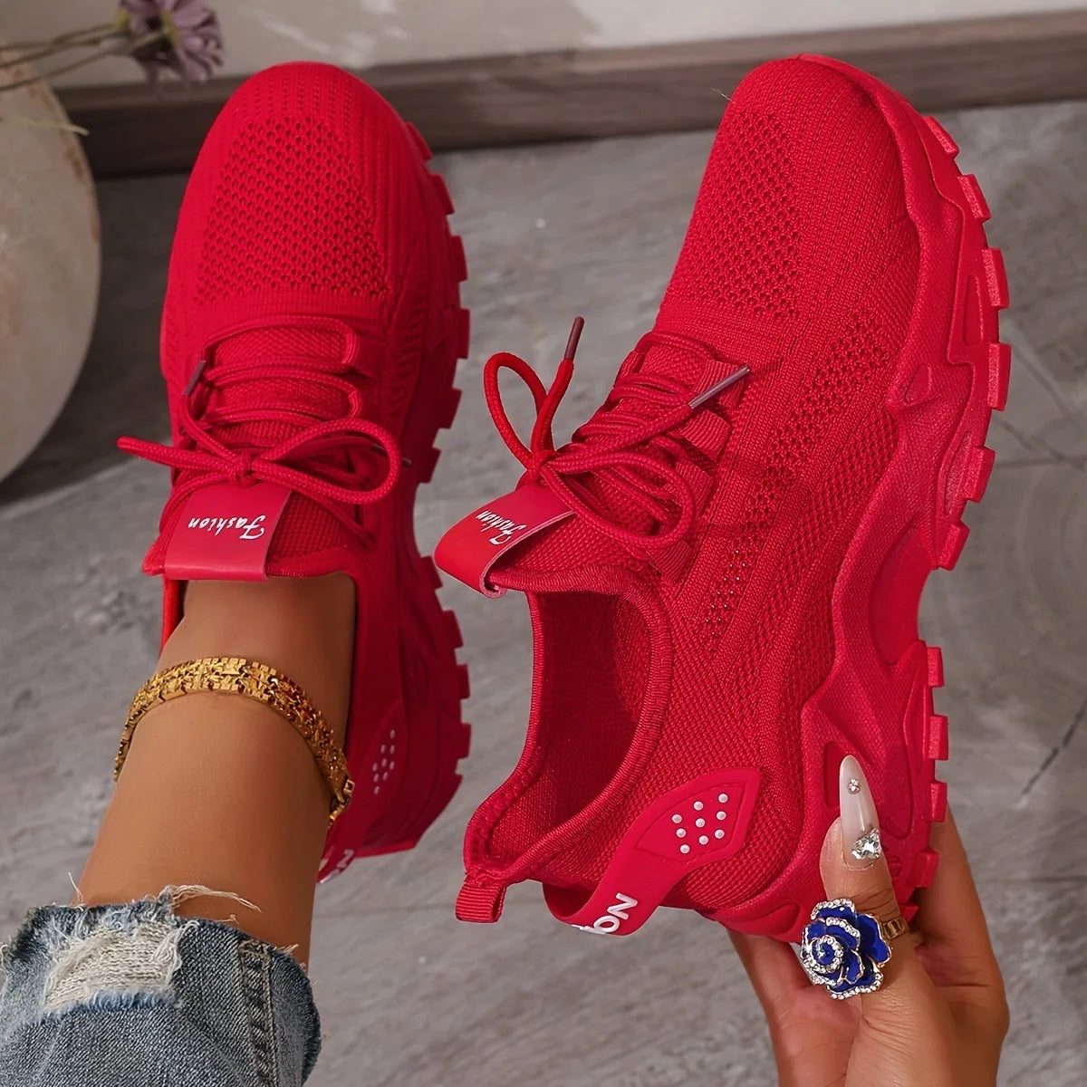 Women's Shoes Women's Sports Shoes Breathable Single-Mesh Dad Shoes Casual and Versatile Sports Shoe