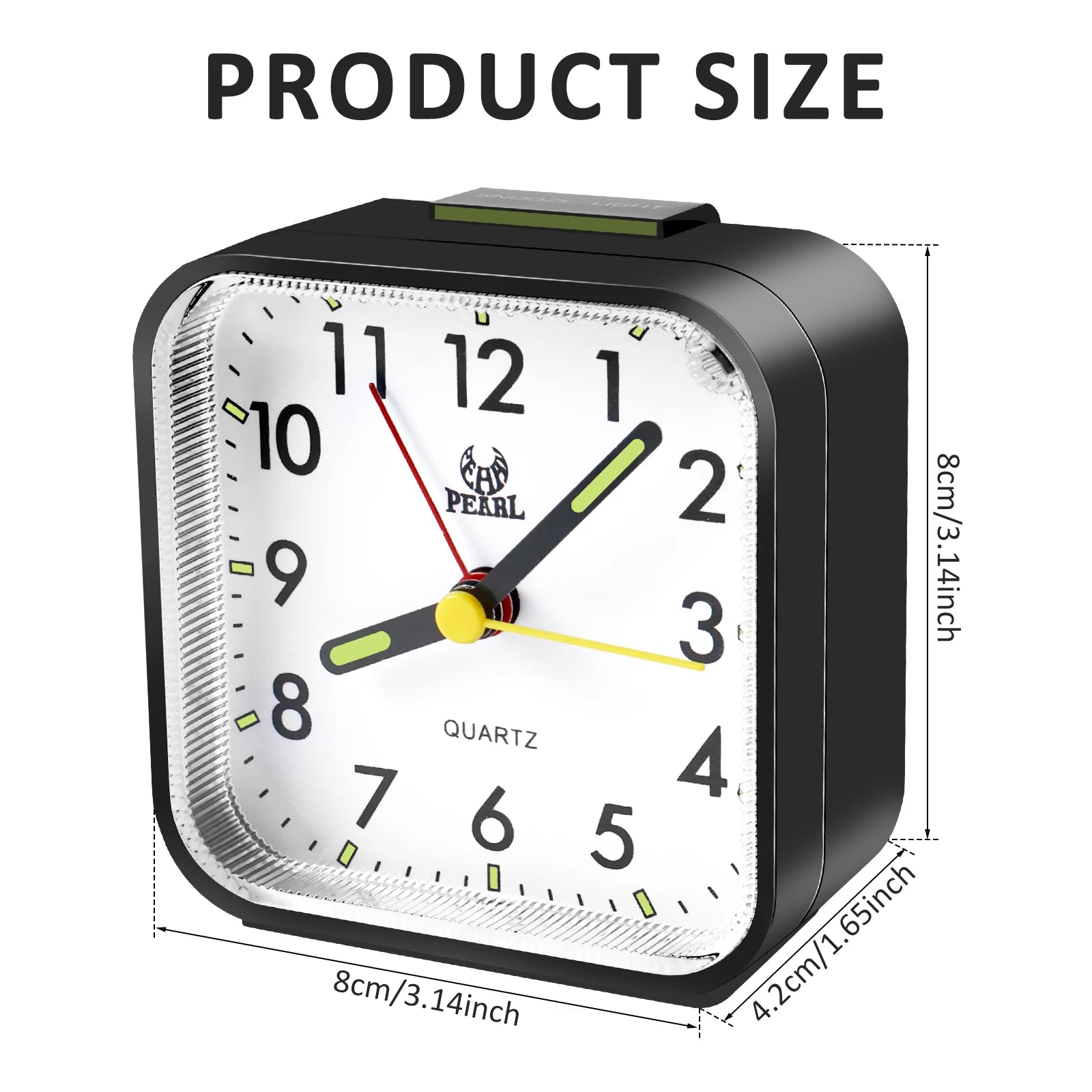 Silent Bedside Alarm Clock Retro Alarm Clock Classic Small Clock with Night Light Snooze Portable Desk Alarm for Childr Bedroom