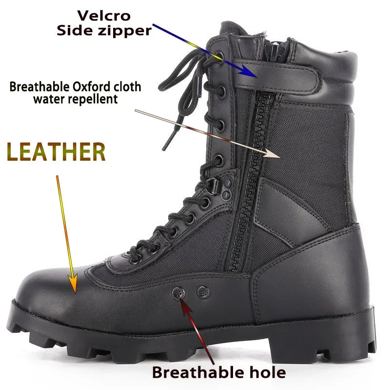 LAHORS® Leather Man Tactical Boots Sport Hiking Shoes Outdoor Ankle Desert Combat Boots Work Safety Shoes Botas Hombre