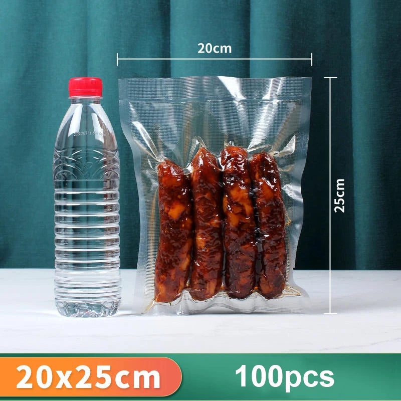 Food Vacuum Sealer Bag Plastic Sealing Bags Reusable Food Preservation Sealed Bag Household Vacuum Packaging Bags for Kitchen