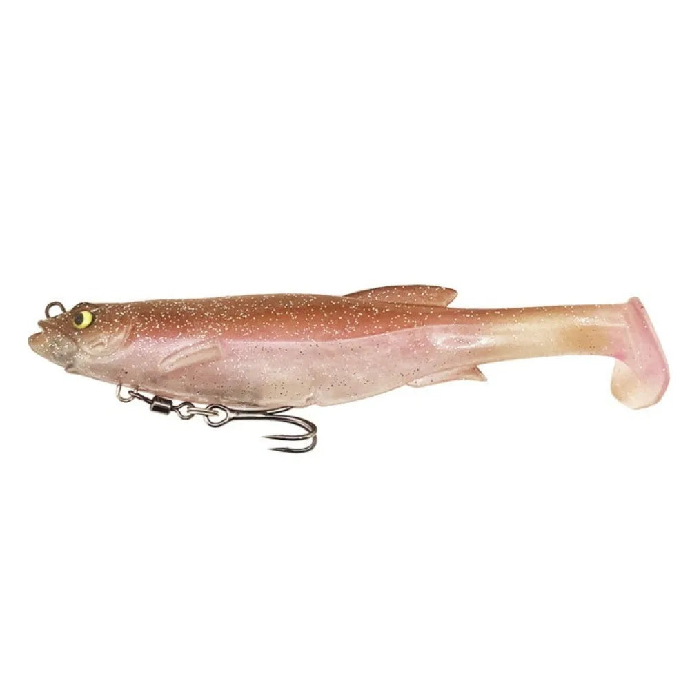 With Salwater Freshwater Hook Soft Fishing Lures 9cm/9g 12.5cm/21g 3D Eyes Artificial Swimbait T Tail Artificial Fish
