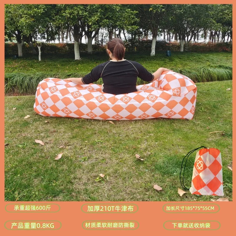 Sleeping Bag Internet Celebrity Inflatable Sofa Mattress Single Recliner Lazy Portable Lunch Break Music Festival Picnic Camping