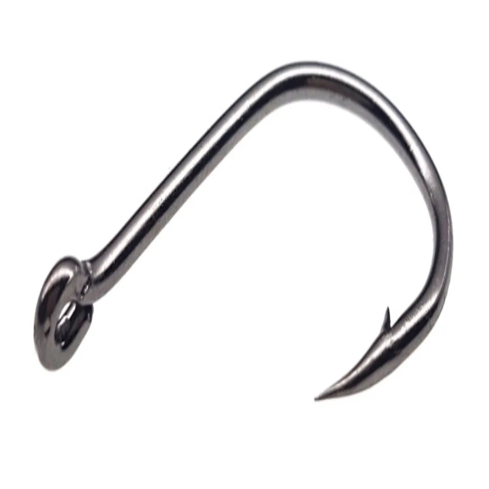 100PCS #3-#12 Fishhook Barbed Hooks Silver Black Gold High Carbon Steel Freshwater Fishing Hooks Sharp Jigging Carp Fishhooks