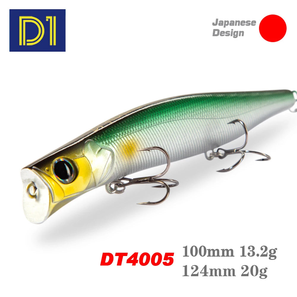 D1 Topwater Poppers Fishing Lures KAGELOU 124F/100F Surface Hard Baits Saltwater Wobblers Seabass Pike Pesca 2020 Fishing Tackle