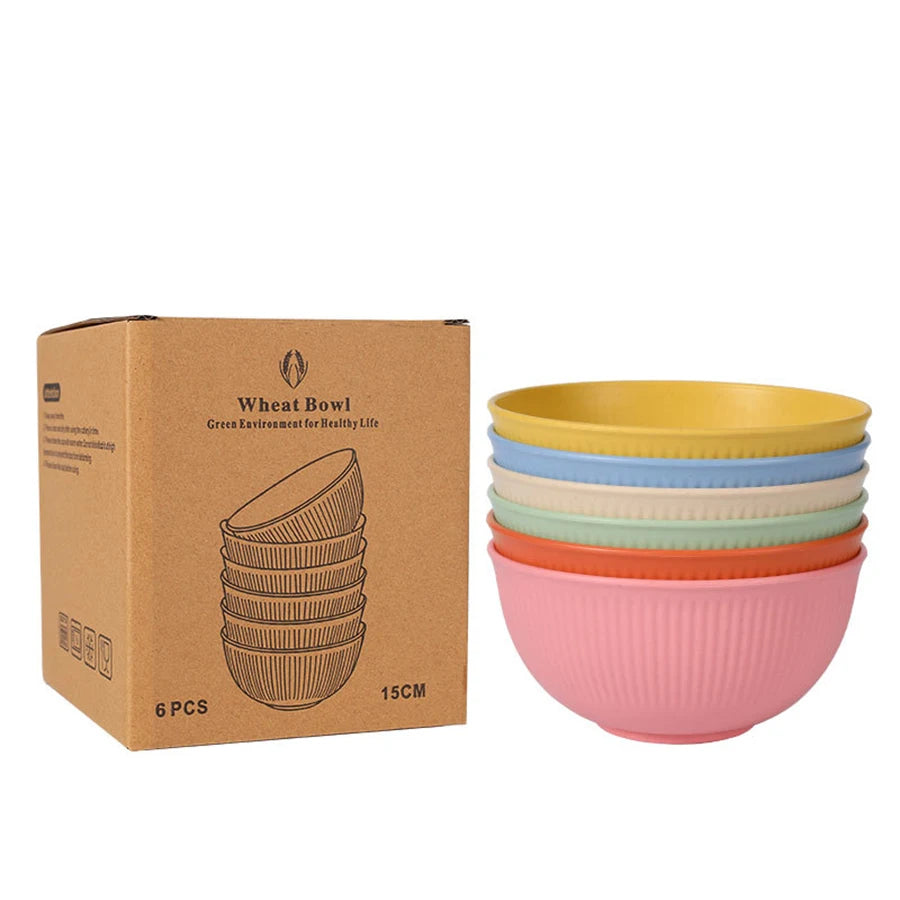 Dinner Dishes Wheat Straw Dinner Plates Set Eco Friendly Full Tableware Plates Cups Bowls Set Kitchen Accessories Dinnerware