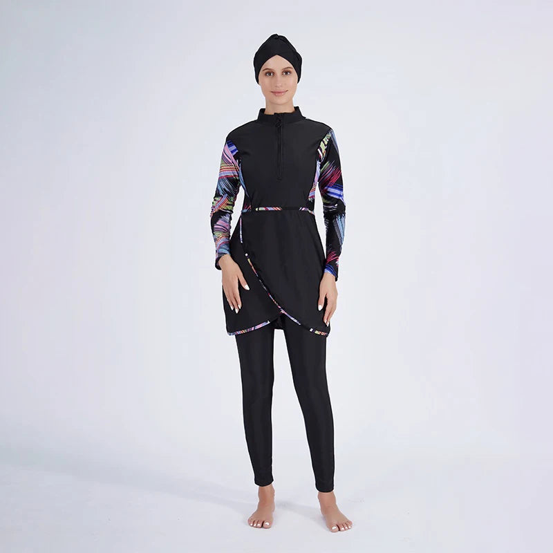 Muslim Modest Swimwear Hijab Burkini Swimsuit Women Islamic Cover Ups Long Sleeve Swimming Suit Hijabs For Woman Swim Bathing