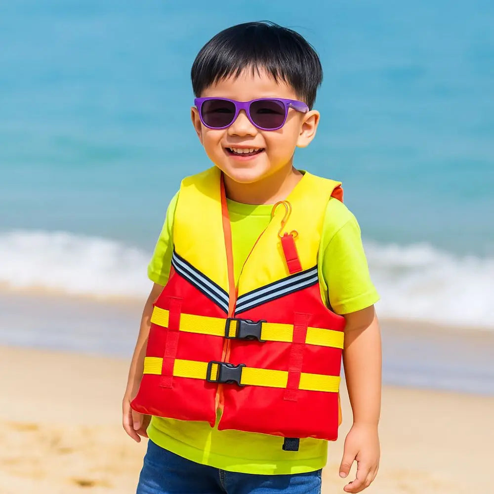 Universal Large Buoyancy Life Vest Jacket Portable with Whistle Marine Safety Vest Adjustable Straps Boating Vest Boating