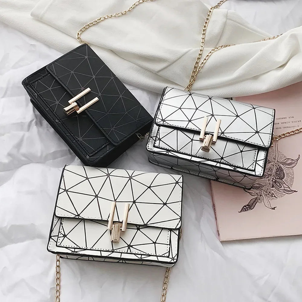 Women's Handbags Striped Square Designe Crossbody Bags High Capacity Fine Texture Soft Comfortable Female's Crossbody Bag