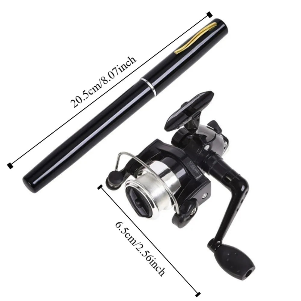 Fishing Supplies Portable Pen Style Fishing Rod Hard Spinning Mini Fishing Pole Ultra Short 1m Fishing Hand Pole River Pond