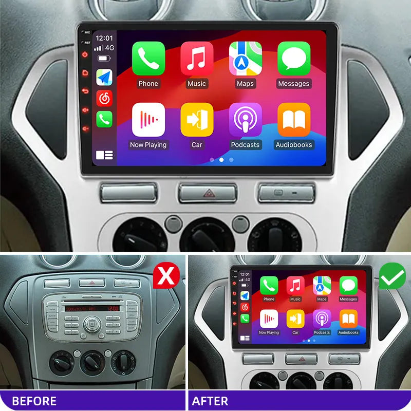 Car radio with GPS Multimedia player with Android 12 7/9/10''2 Din Universal Stereo Carplay AUTO for Volkswagen, Nissan, Hyundai