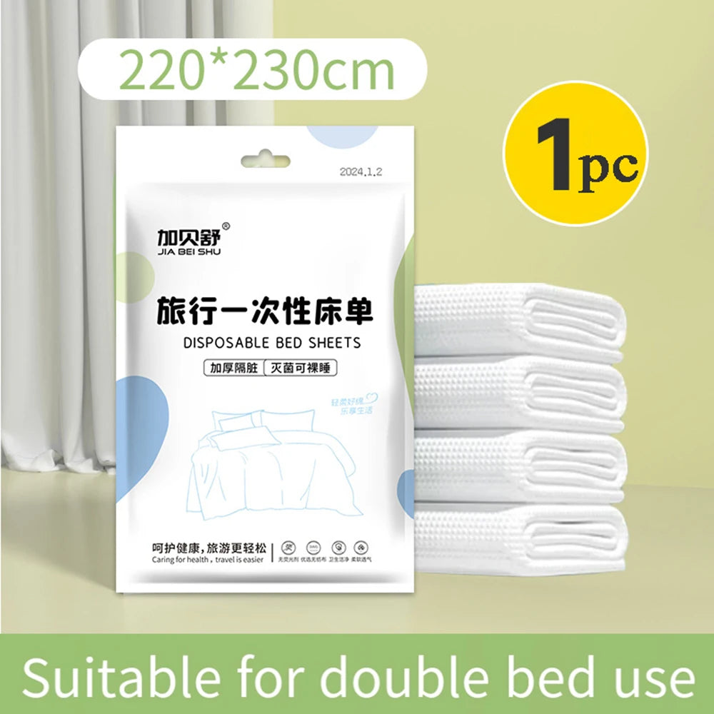 Disposable Bed Sheets Set Towel Hotel Quilt Cover Bedding Dirty Proof Pillowcase Dirty Quilt Cover Portable Travel Essential