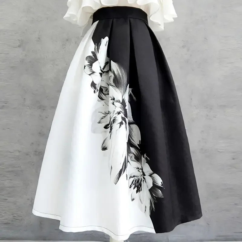 Woman Skirt Midi Summer 2025 Patchwork Skirts for Women Stylish Luxury Elegant Streetwear V Chic Harajuku High Quality Aesthetic