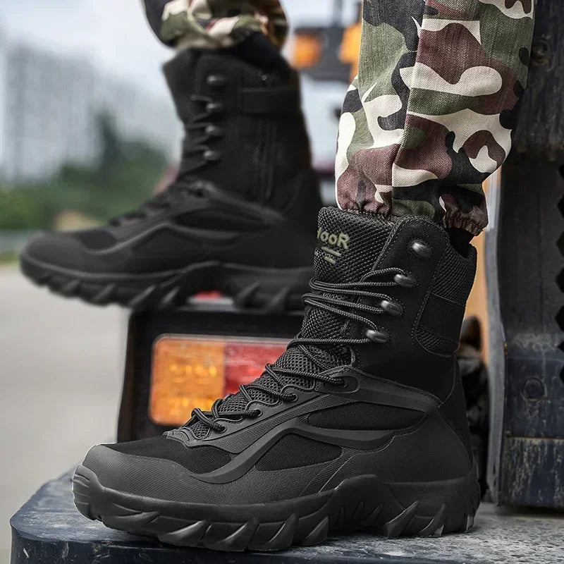 Men Climbing Shoes Tactical Boots High Quality Motorcycle Hunting Hiking Shoes Breathable Boot For Men Brand Motorcycle Shoes