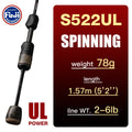 SEASIR Stream Solid Wood Fishing Rod FUJI A+O Guide Rings UL1.57M-1.98M 86G  Ultralight BFS TORAY 40T Carbon Fishing Rods
