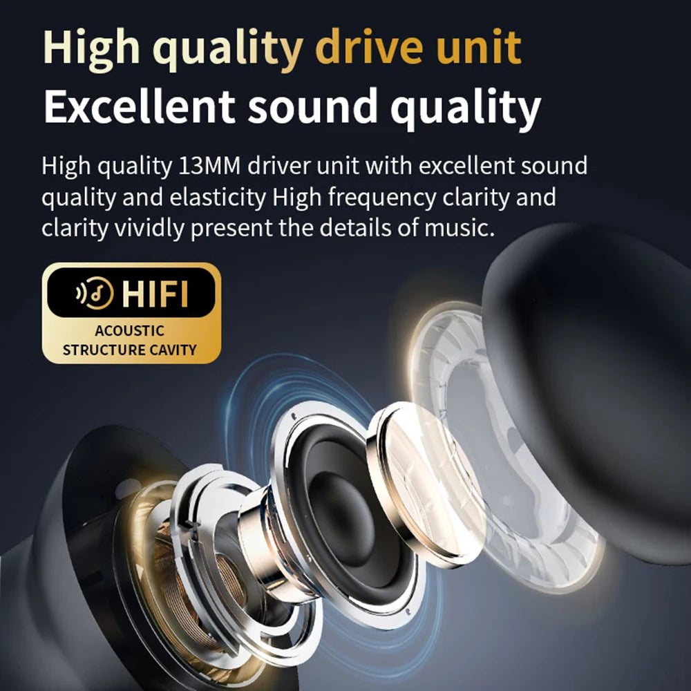 Wireless Earbuds With Touch Screen In-Ear Earphone ANC Noise Cancellation Long Battery ENC Mic Compatible For IOS Android
