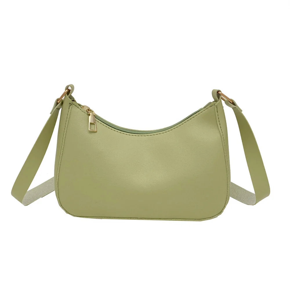 Shoulder Bags WOMEN'S Bag Underarm Bag  Handbags Retro Solid Color PU Leather Shoulder Underarm Bags Casual Women Hobos Handbags