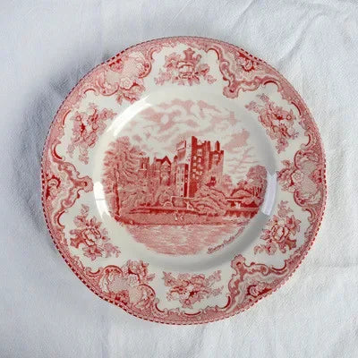 Porcelain Ceramic Plates Bowls Round 8/10 Inch Kitchen Cutlery Steaks & Cakes Desserts Dishes Coffee Cups