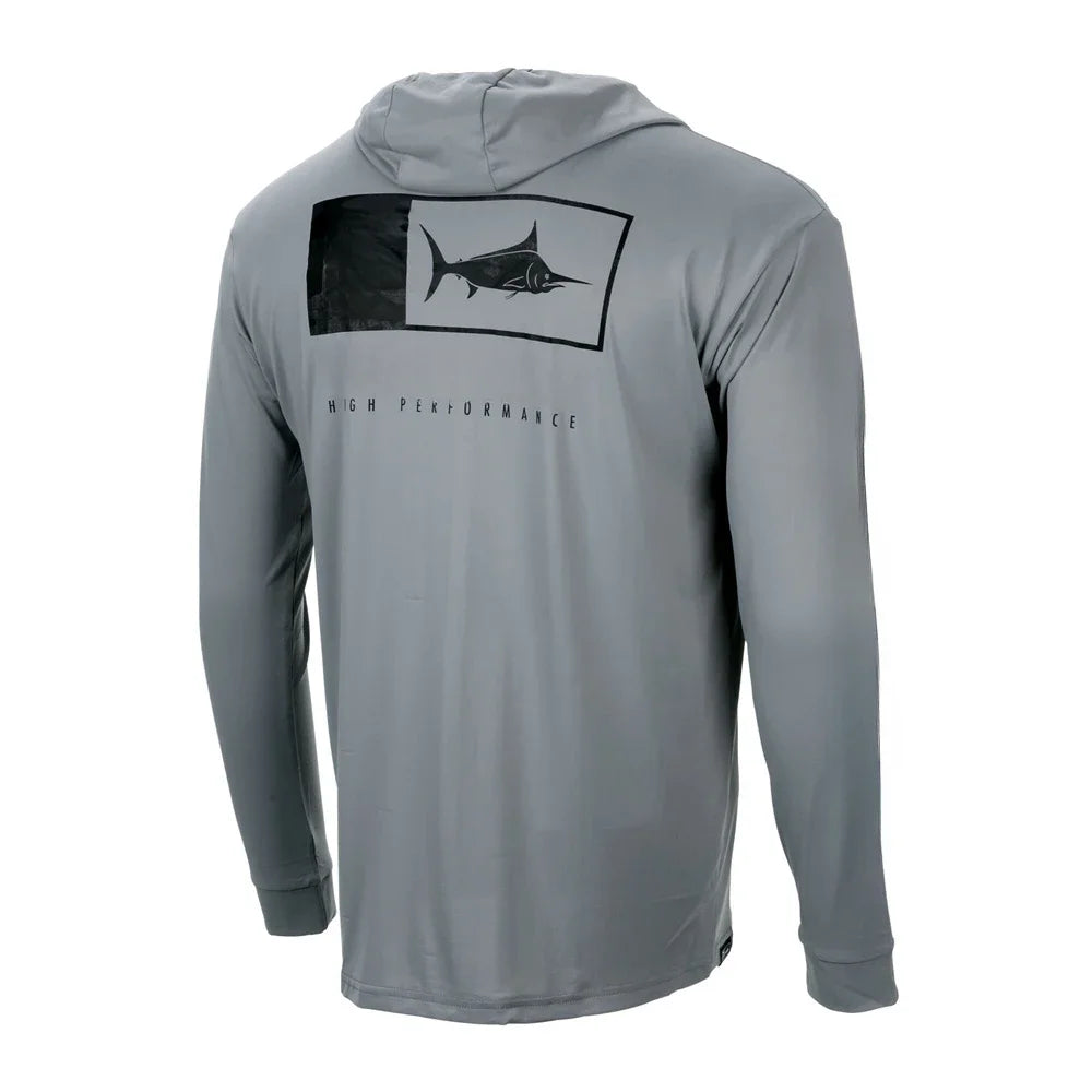 Fishing Apparel Summer Outdoor Men Long Sleeve T Shirt Fish Shirt Sun Protection Breathable Hooded Angling Clothing