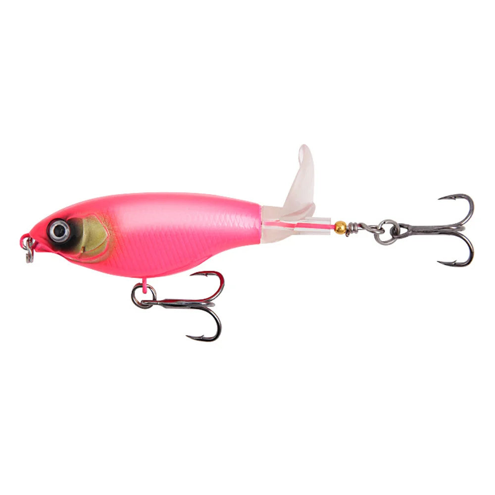 1Pcs Topwater Whopper Plopper Fishing Lure 6g/10g Trolling Catfish Artificial Hard Bait with Soft Rotating Tail Fishing Tackle