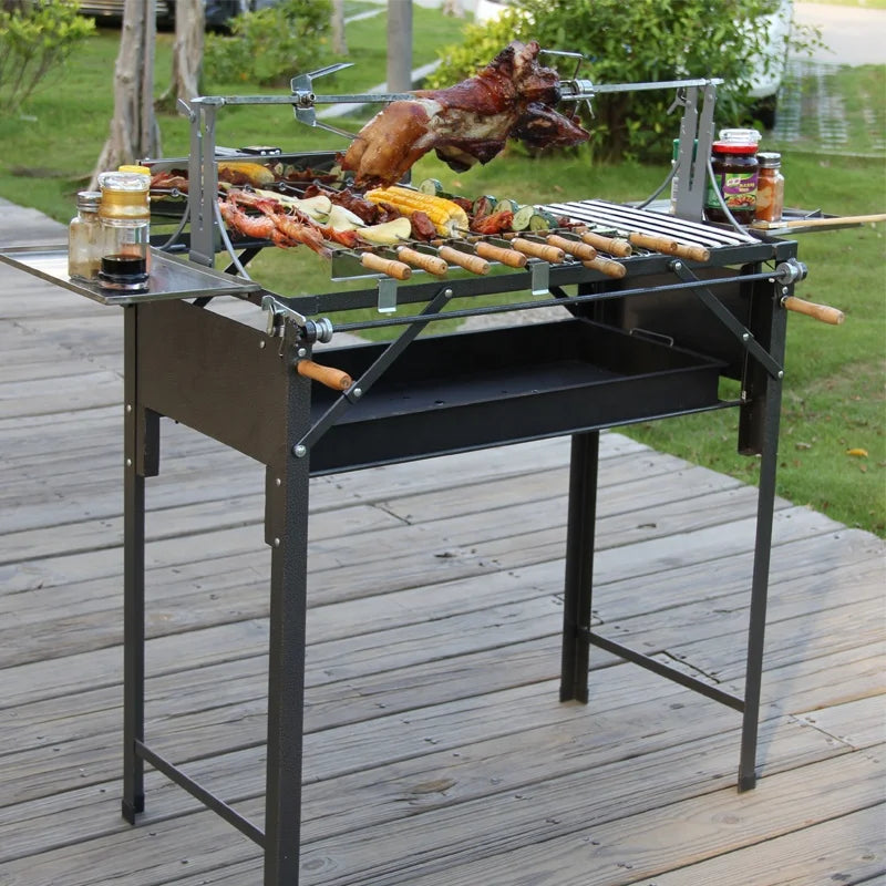 Portable Charcoal Grill Indoor Outdoor Family Events Party BBQ Grill Camping Picnic Trip