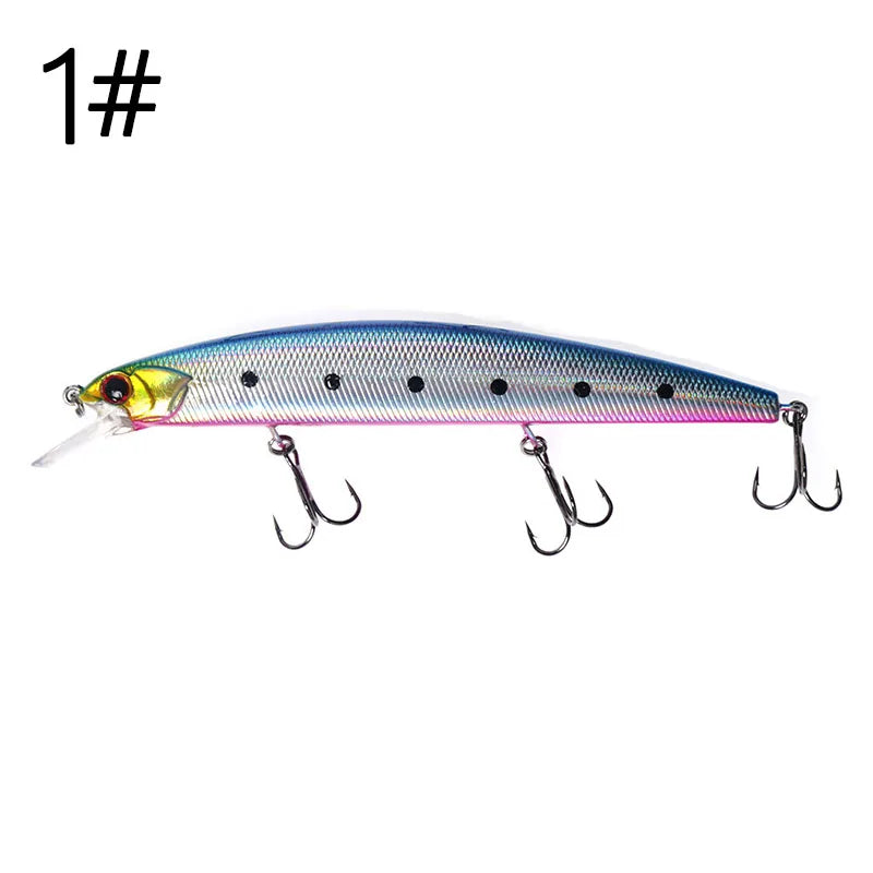 Fising Bait 13cm 20g  Sinking Minnow Lure 3 hooks Bass Long Cast Hard Bait Depth 0.5-2m