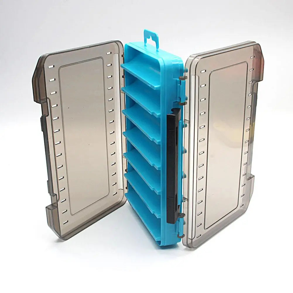 Fishing Tackle Box Lure Storage 14 Compartments Double Sided Open Case Strength Container Baits Gear Accesorios Pesca Tools Set