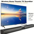 Soundbar Cinema Soundbar Hifi Wireless Bluetooth Speaker Home Theater Tv Computer Soundbar Wall-Mounted Stereo Surround Sound Effect Fm Radio Remote Control Speaker Stand